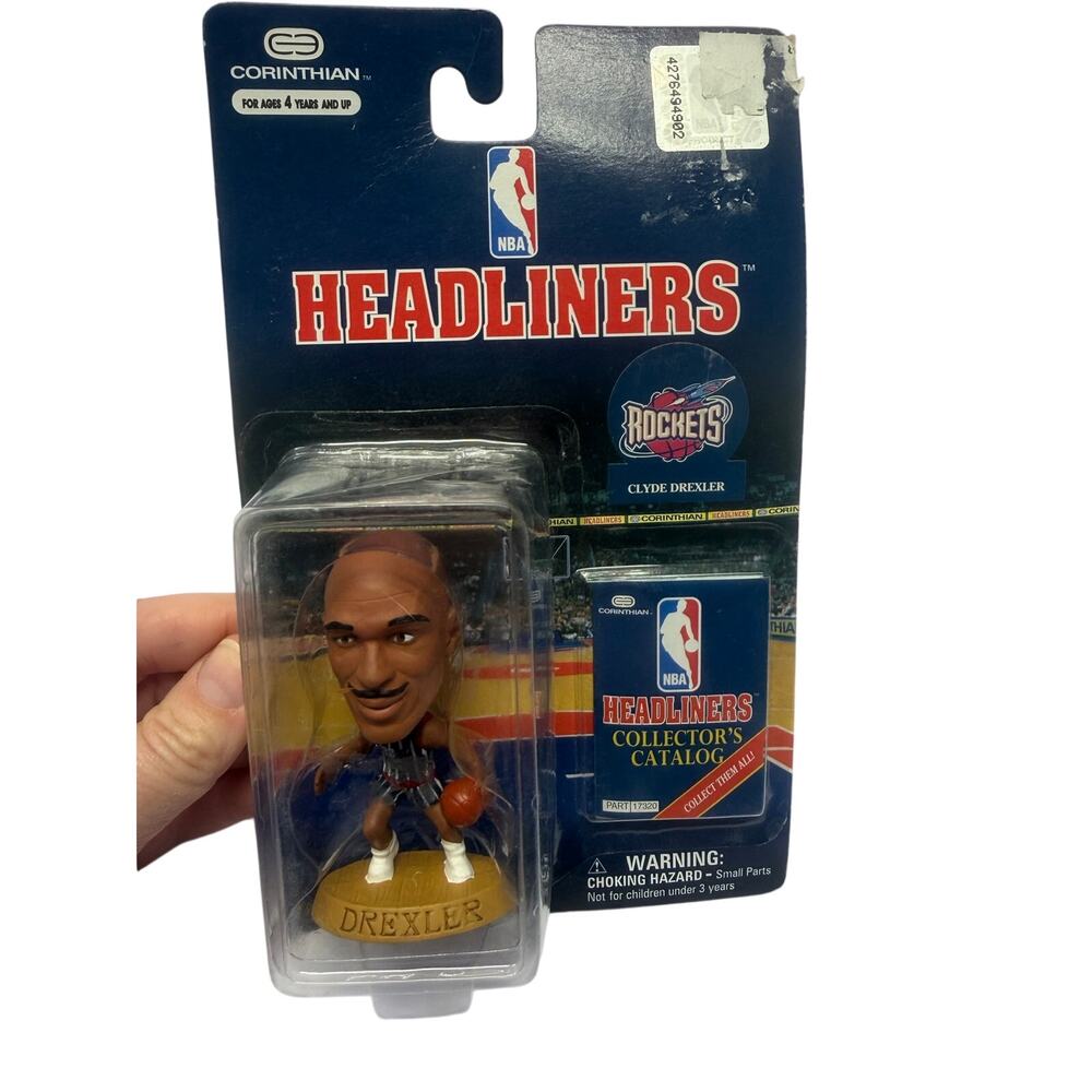 1996 Corinthian Headliner Mini Figure Clyde Drexler Houston Rockets NBA